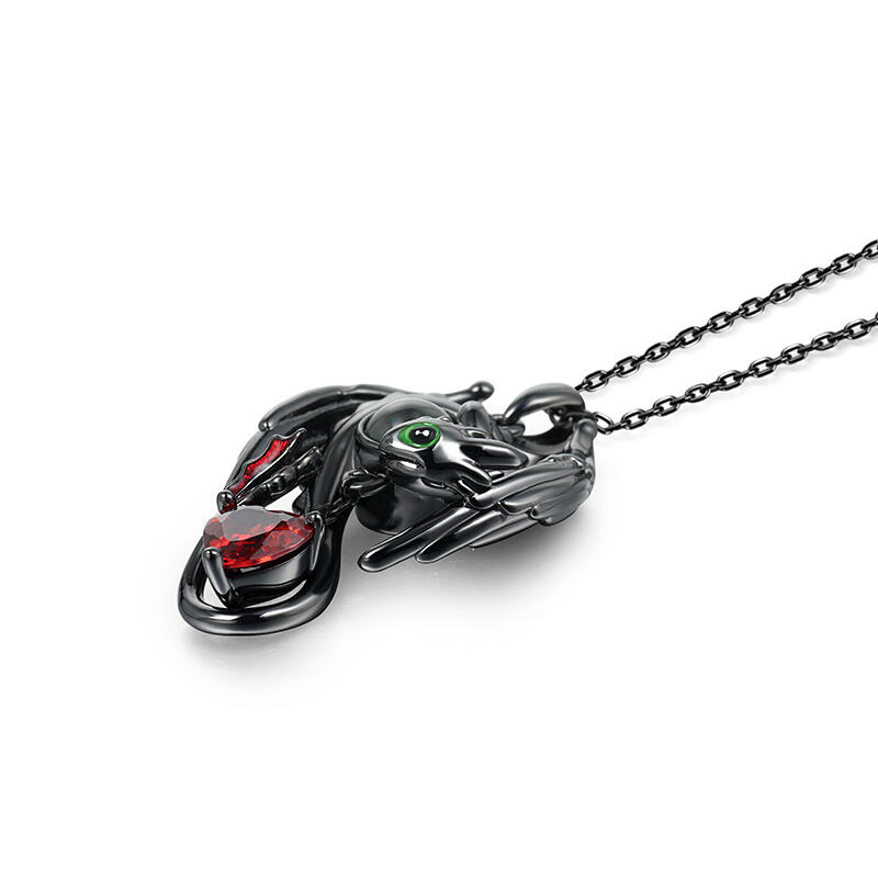 Jeulia "Your Dragon" Personalized Photo Projection Sterling Silver Necklace