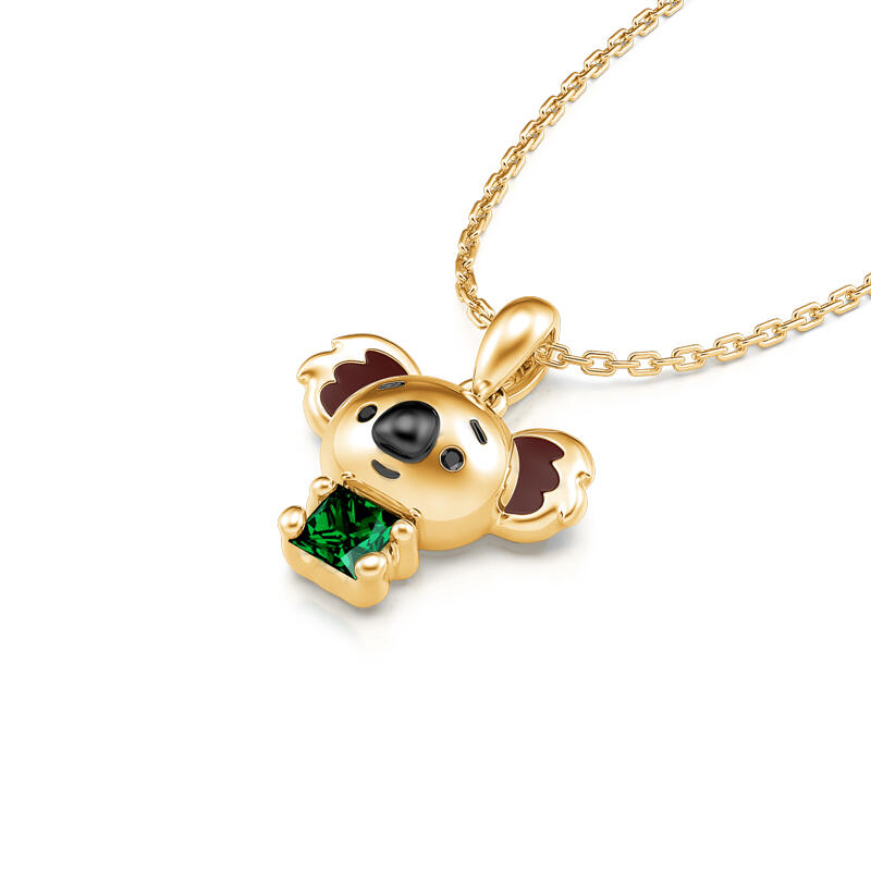 Jeulia Hug Me "Adorable Koala" Princess Slipad Sterling Silver Halsband