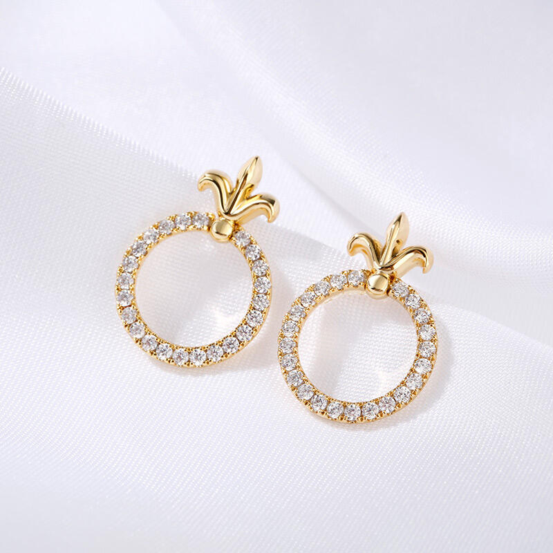 Jeulia Door Knocker Design Sterling Silver Earrings