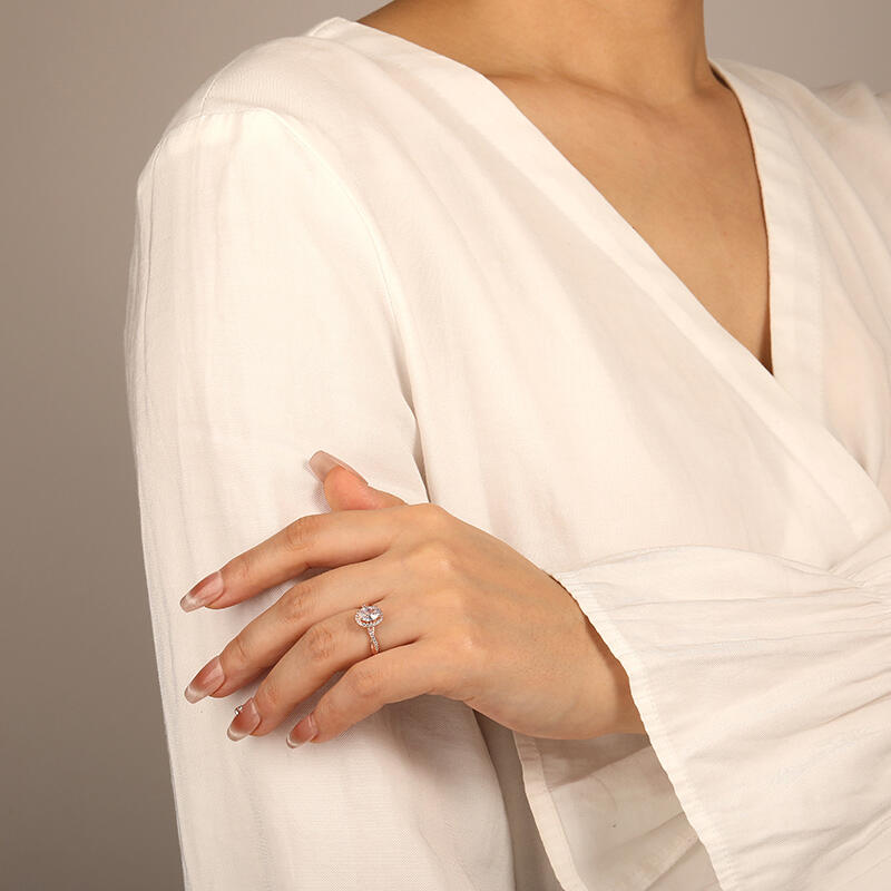 "The Forever Moment" Oval Cut Halo Engagement Ring