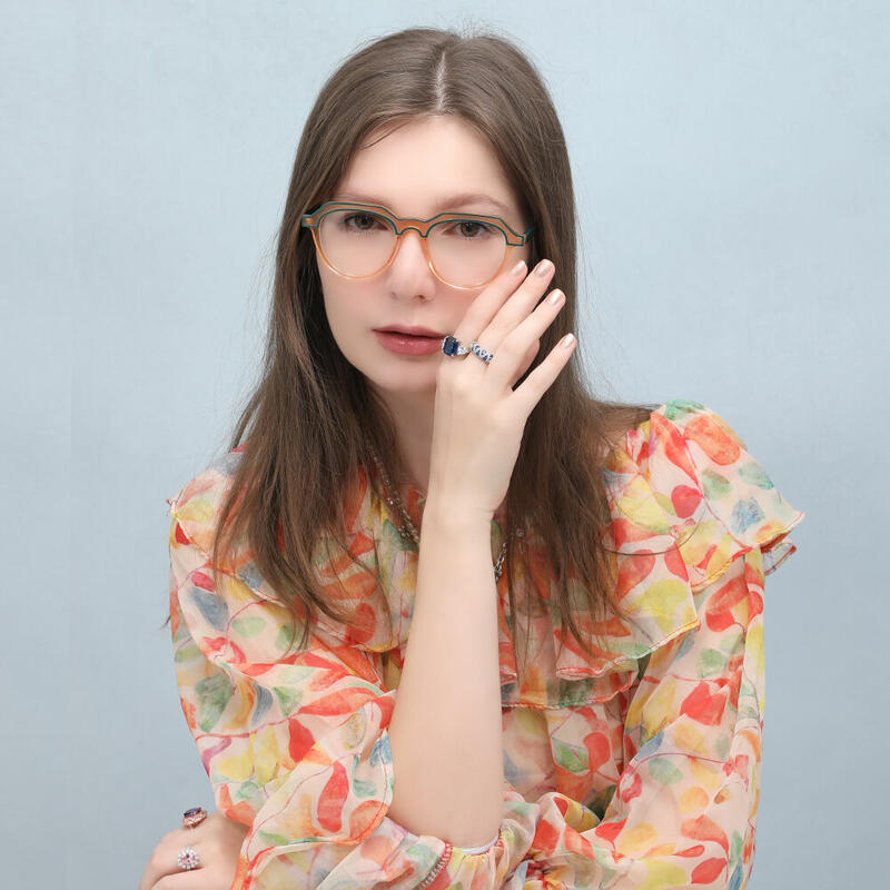 Bauer Runde Orange Brille