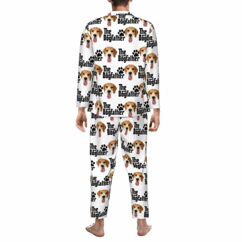 Pigiama personalizzato Foto personalizzata del cucciolo Il padre del cane con impronte di zampe Design Regalo per papà amante degli animali