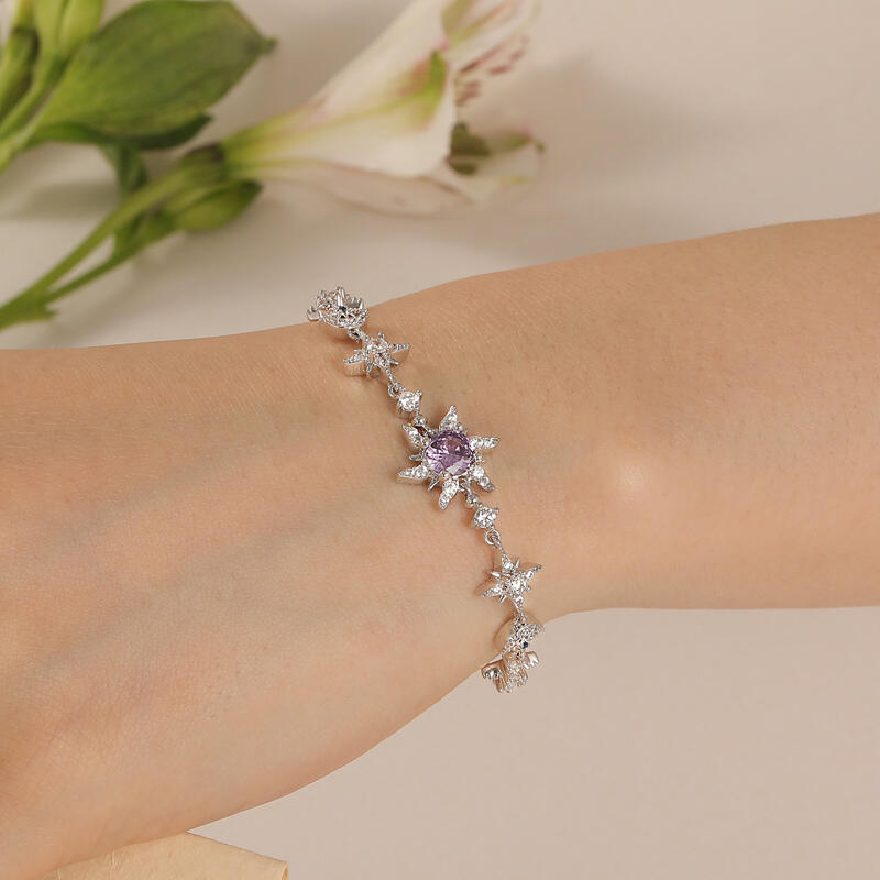 Jeulia Bracelet "Infinite Glow" Soleil  Lune et Étoiles en Argent Sterling