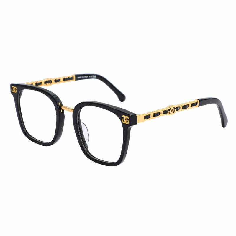 Abbey Quadratische Schwarze Brille