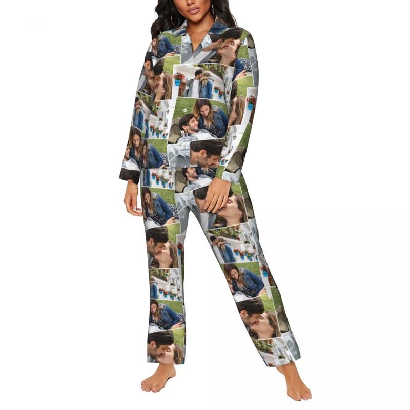 Pyjamas personnalisés avec photos de couple patchs créatifs cadeau original pour un être cher