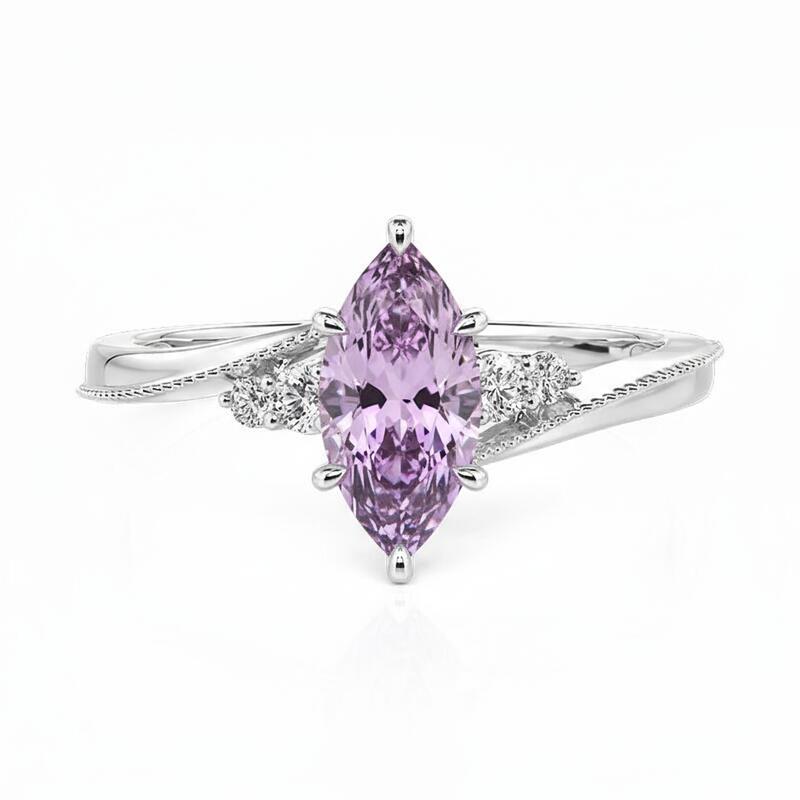 Jeulia Custom Marquise Cut Engagement Ring With Birthstone