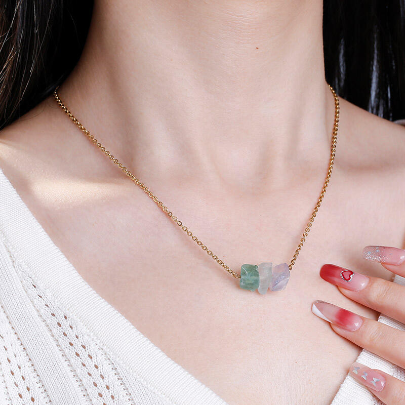 Jeulia "Energy Cleansing" Natural Fluorite Necklace