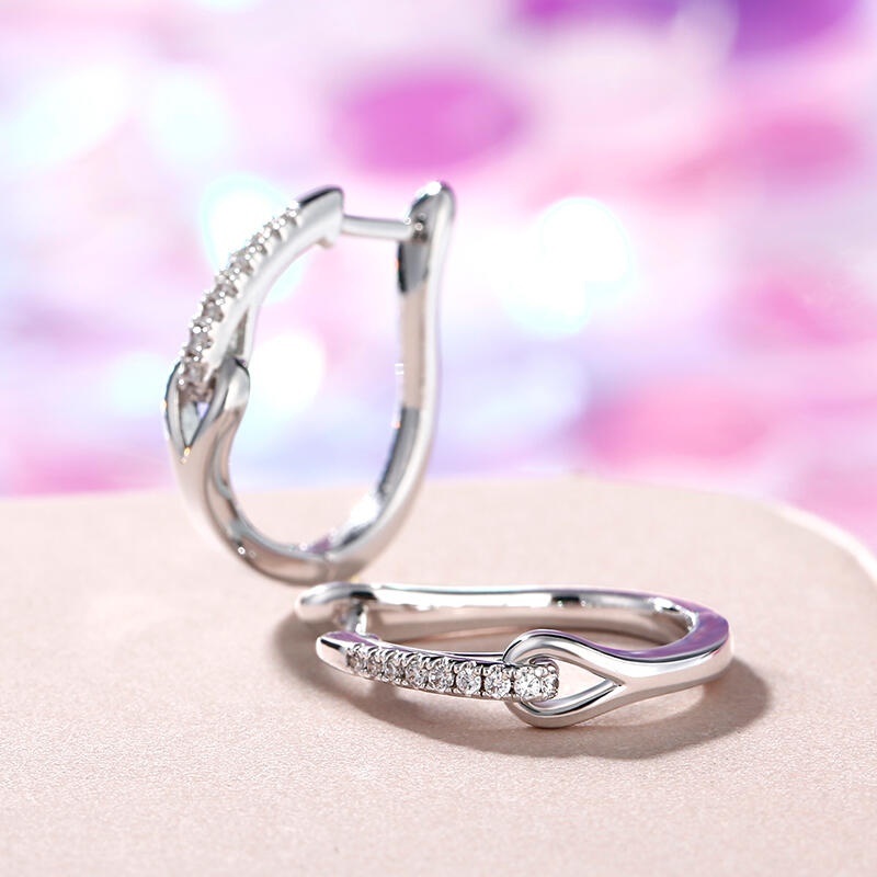 Jeulia Boucles d'Oreilles Noeud en Argent Sterling