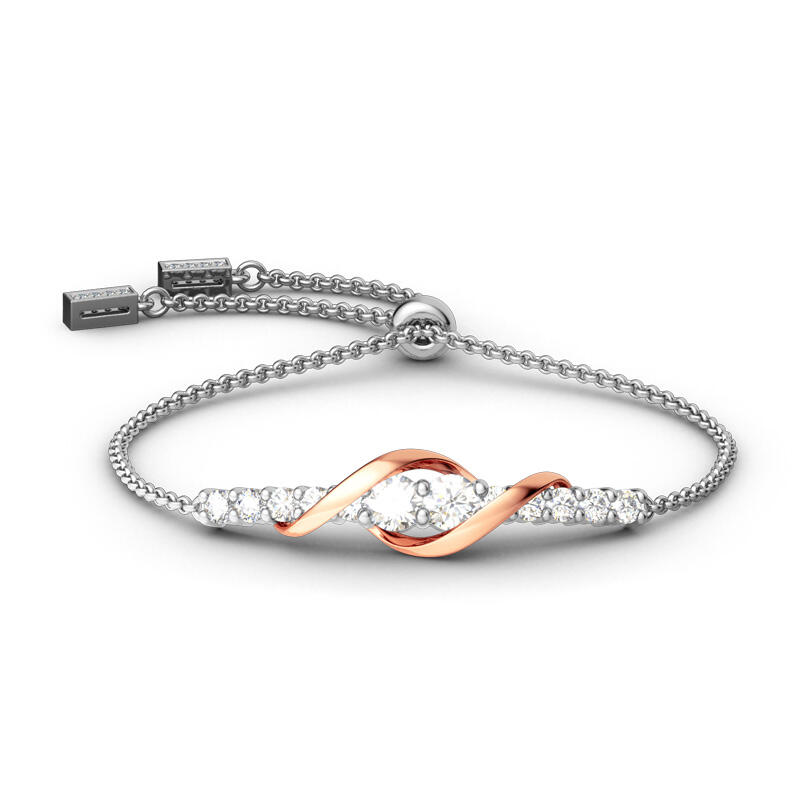 Jeulia Conjunto de joyas de plata 925 en dos tonos y dos piedras