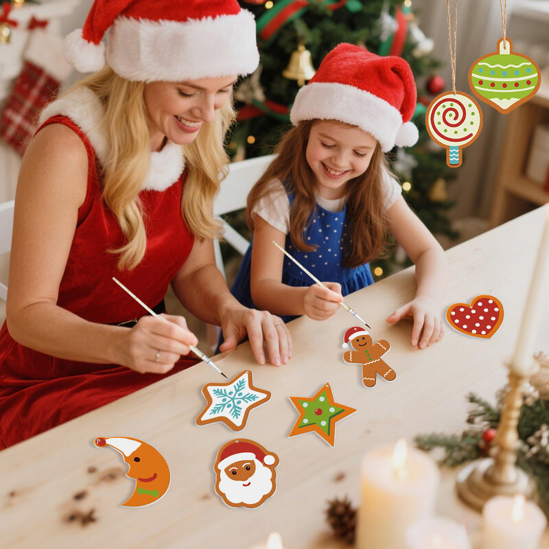 DIY Paint-by-Numbers Christmas Ornament Set Beautiful Gift for Family