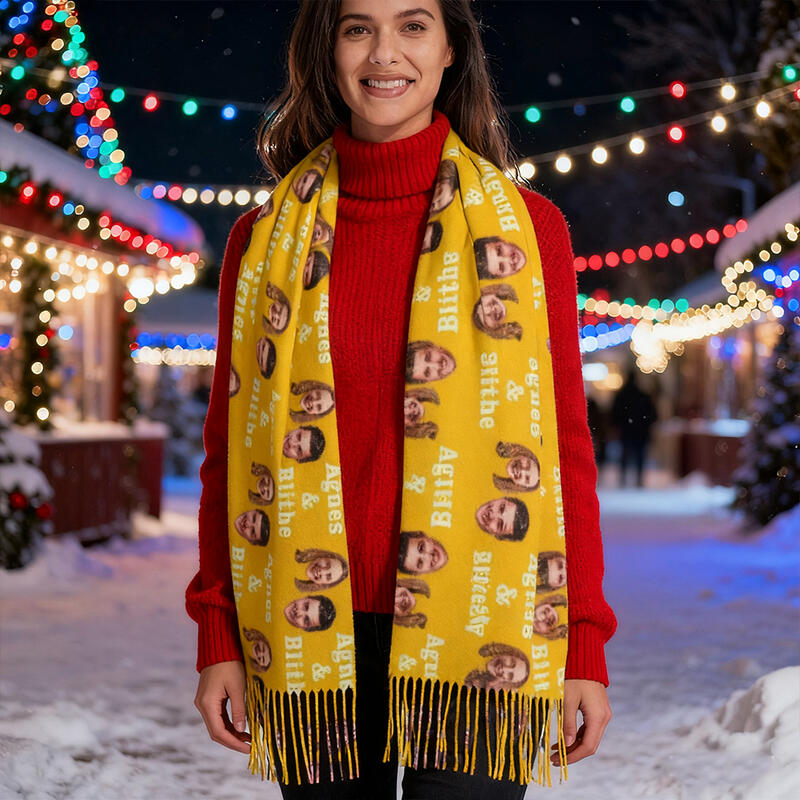 Bufanda personalizada con foto y nombre: un dulce regalo de San Valentín para parejas.