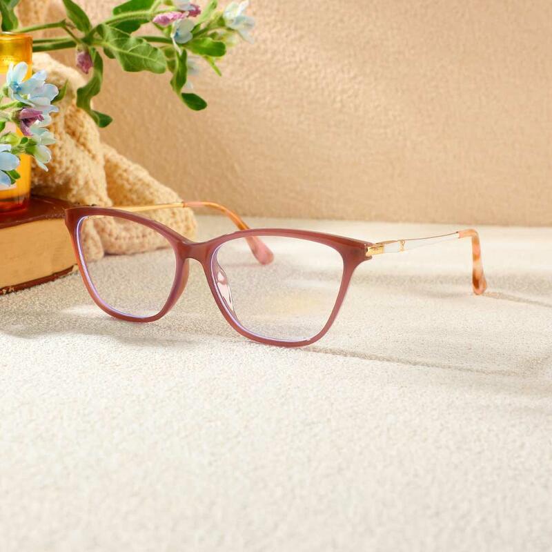 Lunettes de Vue Andrew Cat Eye Marron 