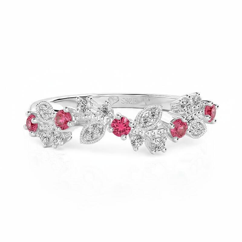 Jeulia Botanical Elements Custom Birthstone Ring