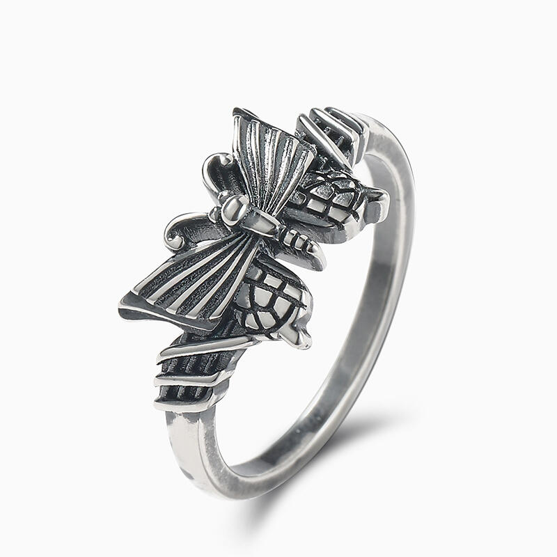 Jeulia Schmetterling Design Sterling Silber Ring