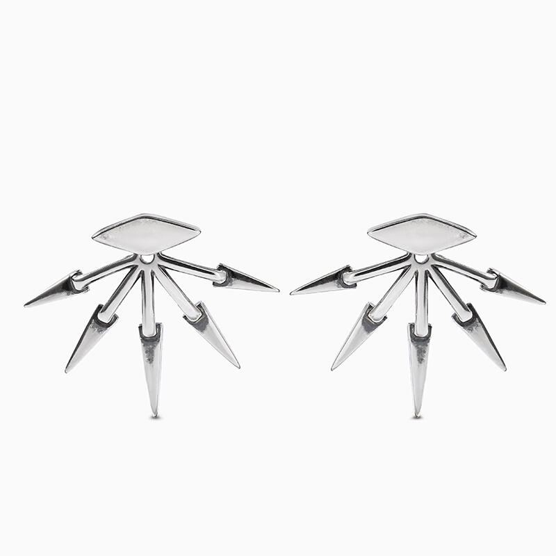 Jeulia "It's Cool" Unique Sterling Silver Earrings