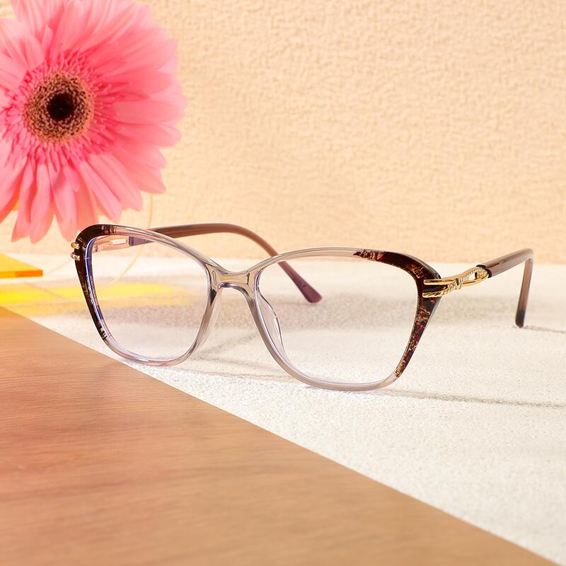 Edwii Cat Eye Graue Brille