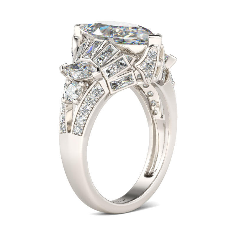 Jeulia Antique Marquise Cut Sterling Silver Ring