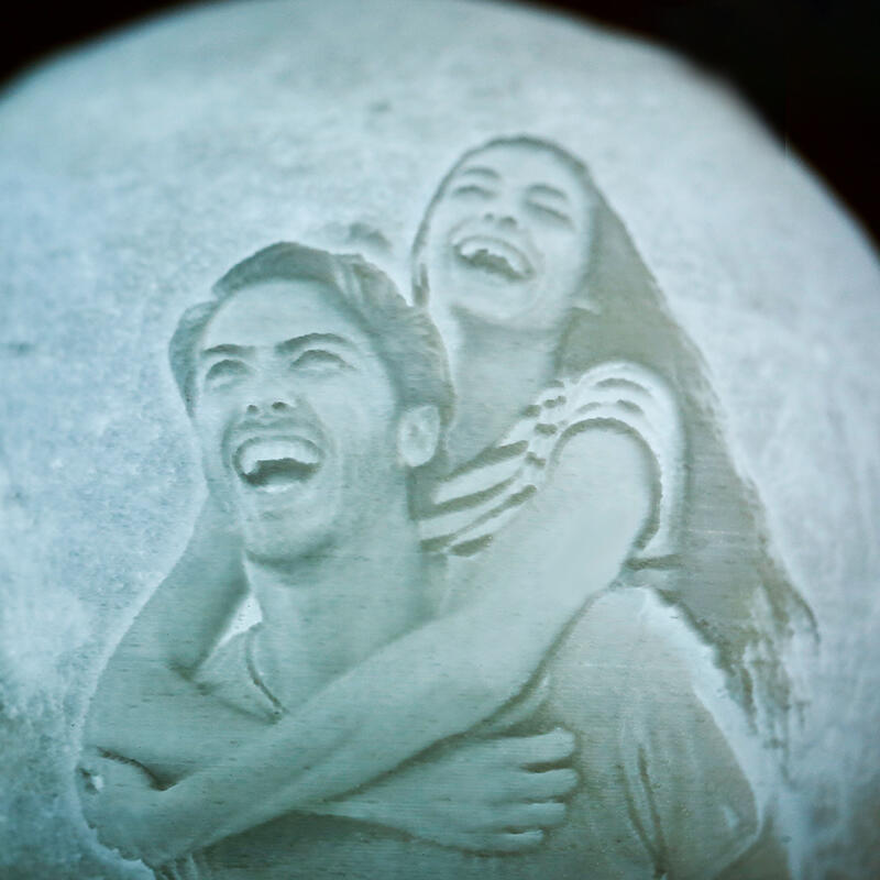 Touchez 2 Couleurs-Lampe Lune Photo,Lampe Photo 3D Personnalisée(10cm-20cm)