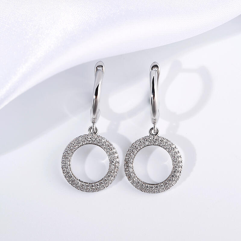 Jeulia Shimmering Circlet Sterling Silver Earrings