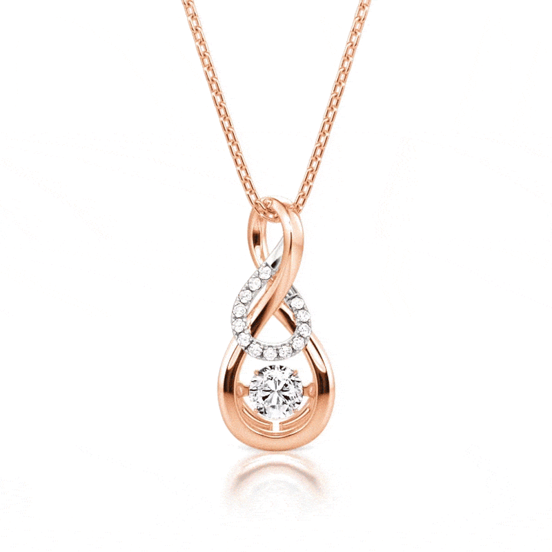 Jeulia Collier de Pierre de Naissance Danse Infinity Personnalisé