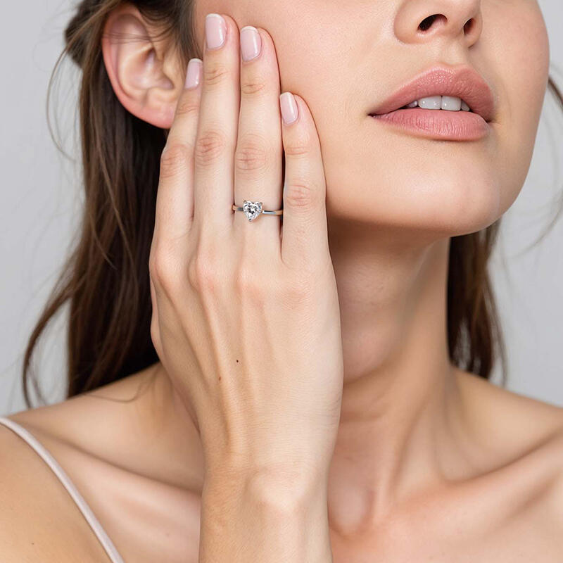 "Mein ganzes Sein" 0,5ct Herz-Schliff Solitärring