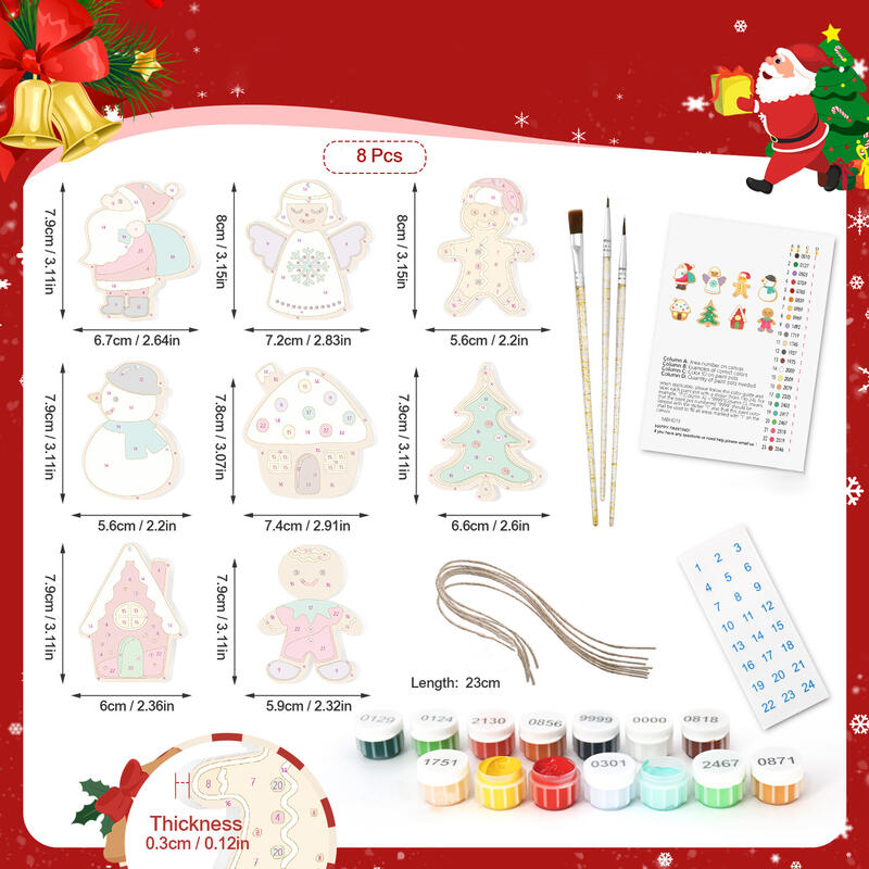 DIY Santa Claus Christmas Tree Ornament Set Unique Gift for Family