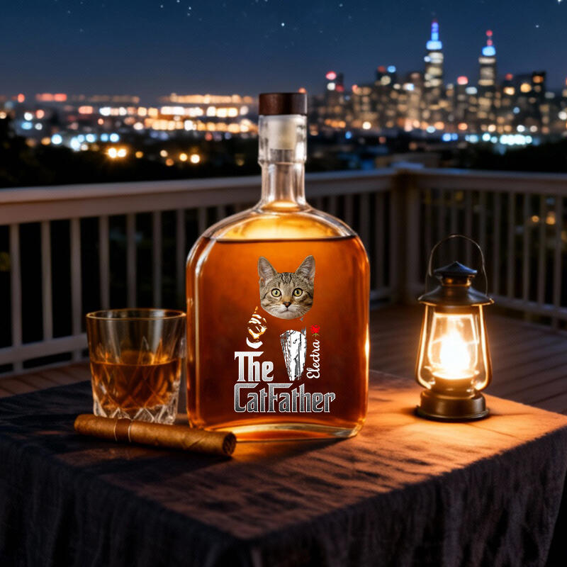 Bouteille de whisky personnalisée avec photo et nom personnalisé joli cadeau pour les amoureux des animaux