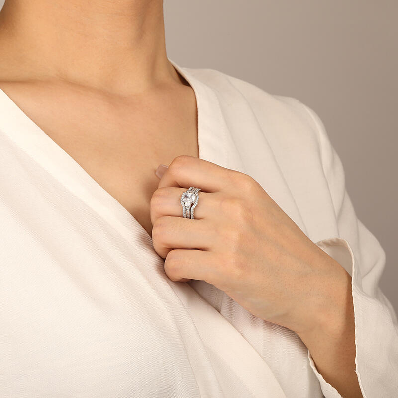 "The Memories Between Us" Radiant Cut Bridal Set