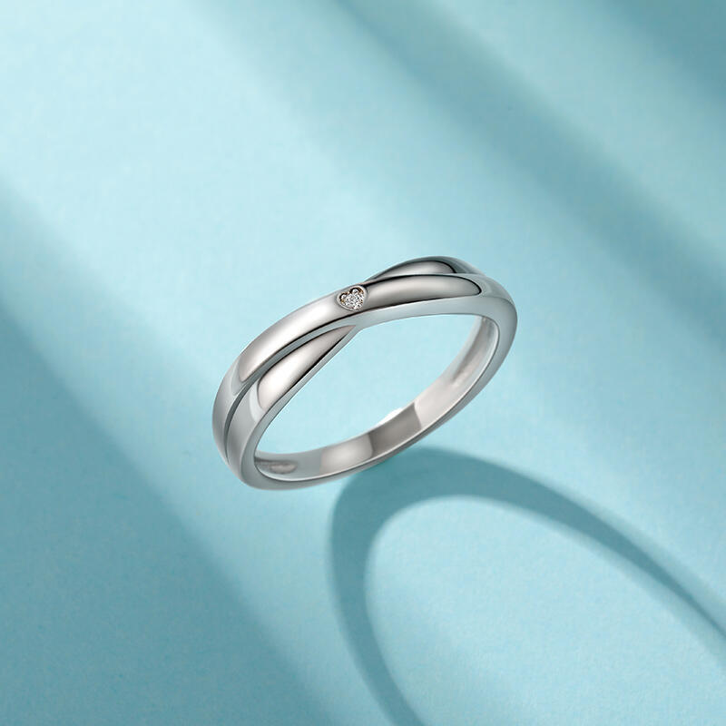 Jeulia Alianza Pareja de Boda para Hombre Solitario Simple Personalizada Trenzada