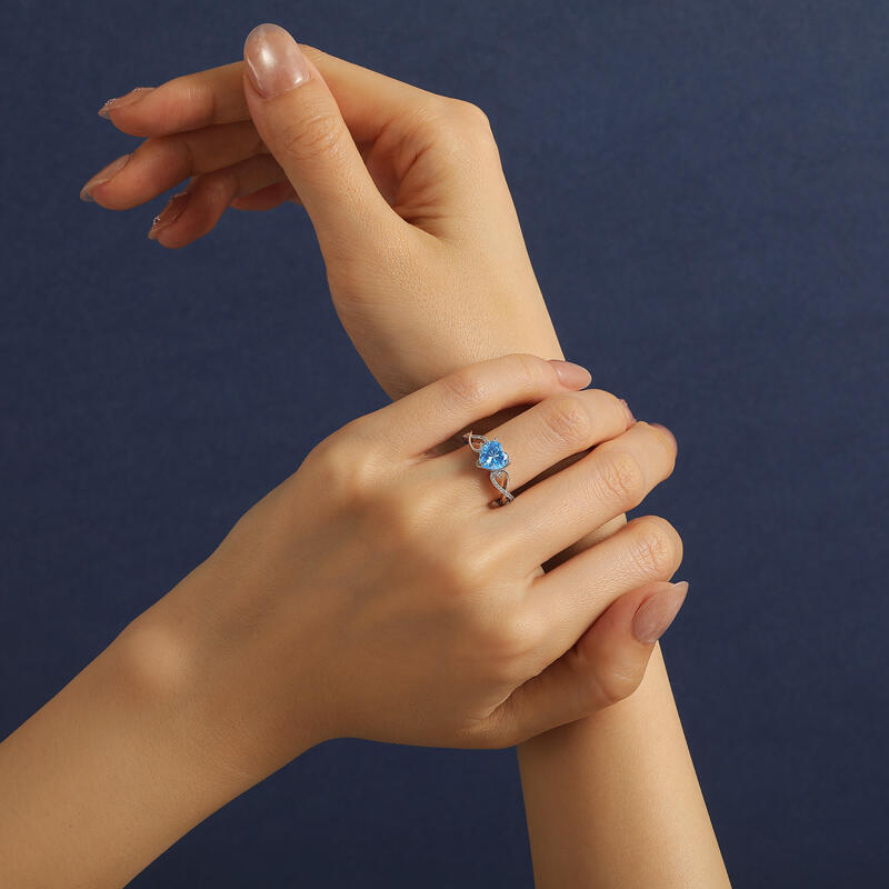 Jeulia Custom Heart Infinity Promise Ring