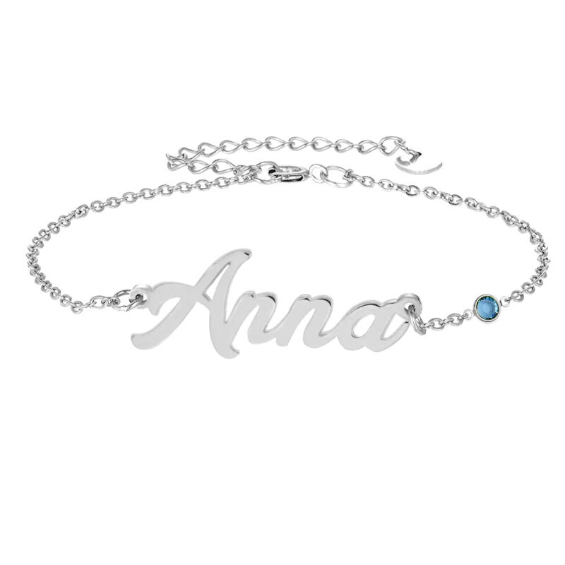 ネーム 誕生石 ブレスレット