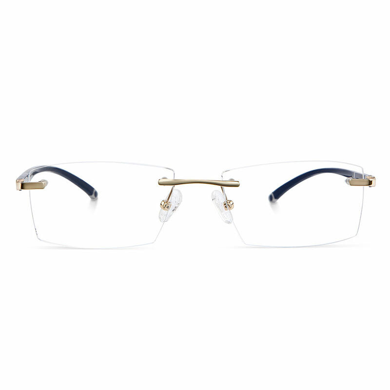 Lucien Rectangle Gold Glasses