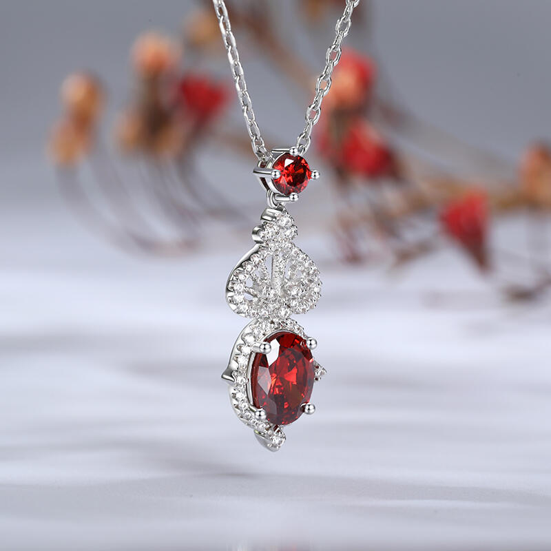 Jeulia "Eternal Flame" Sterling Silver Jewelry Set