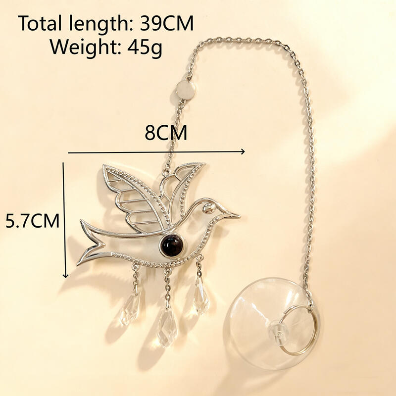 Ornamento personalizzato con immagine proiettata e uccellino Regalo di Natale per la famiglia