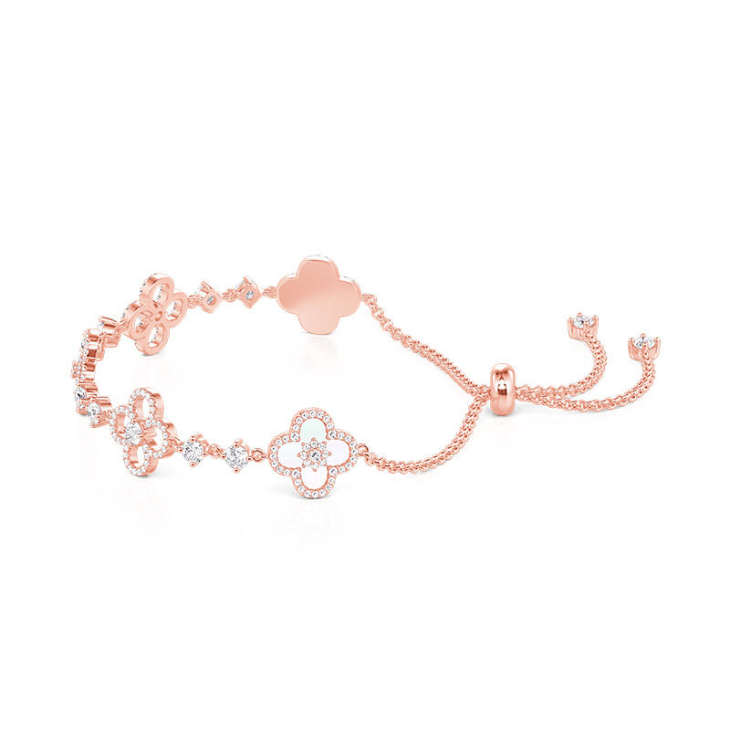 Jeulia Pulsera Linda Sakura de Plata de Ley