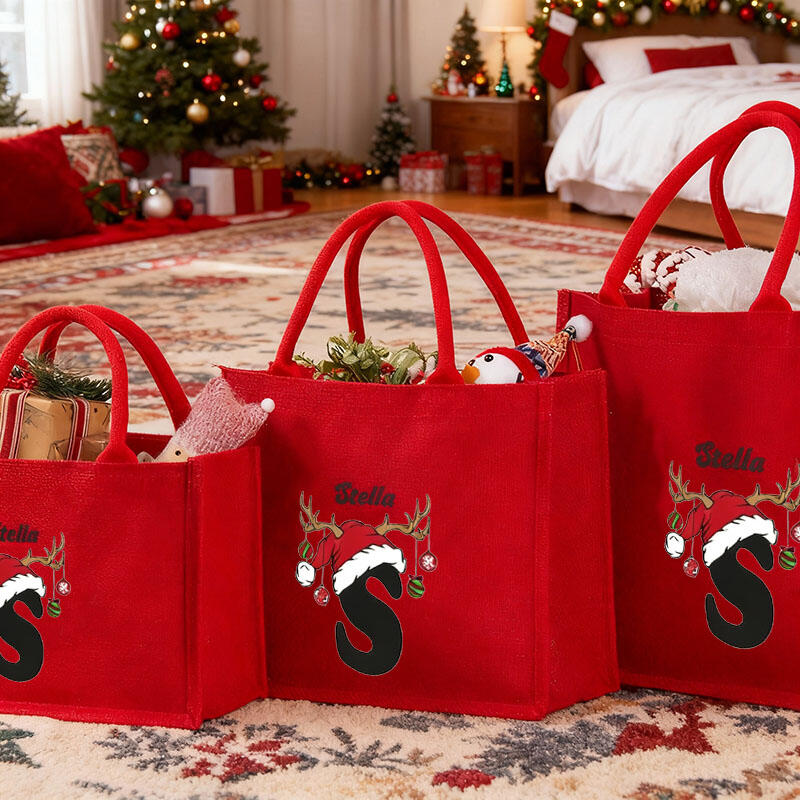 Personalisierte Weihnachtsgeschenktüte mit individuellem Namen Exquisites Geschenk für die Familie