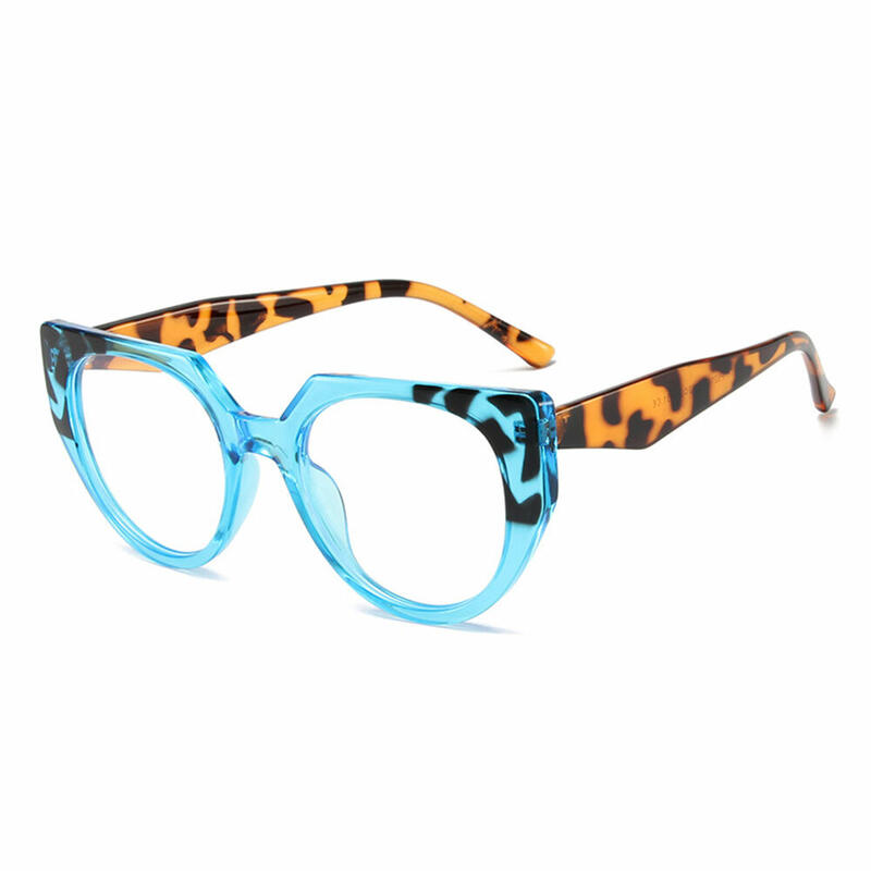 Isaac Cat Eye Blue Glasses