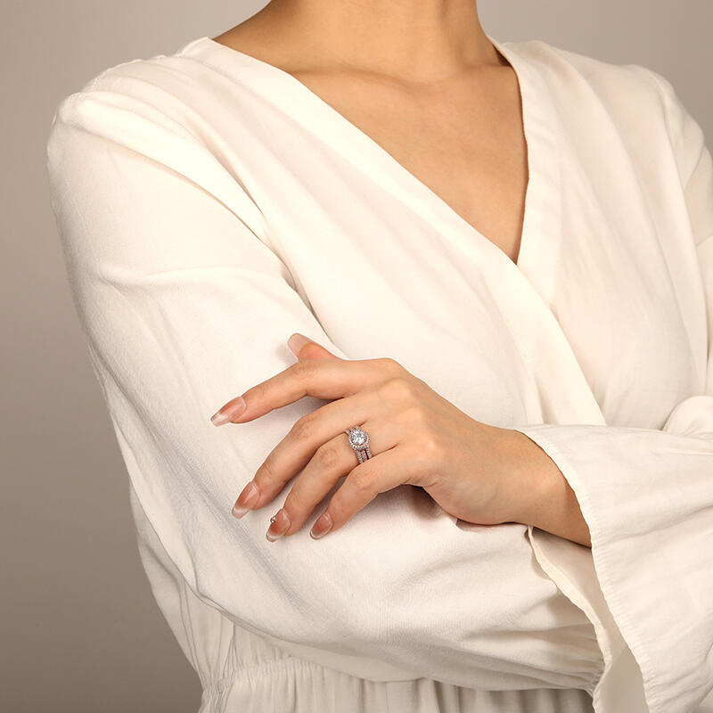 "Sturz ins Herz" Rundschliff Brautset