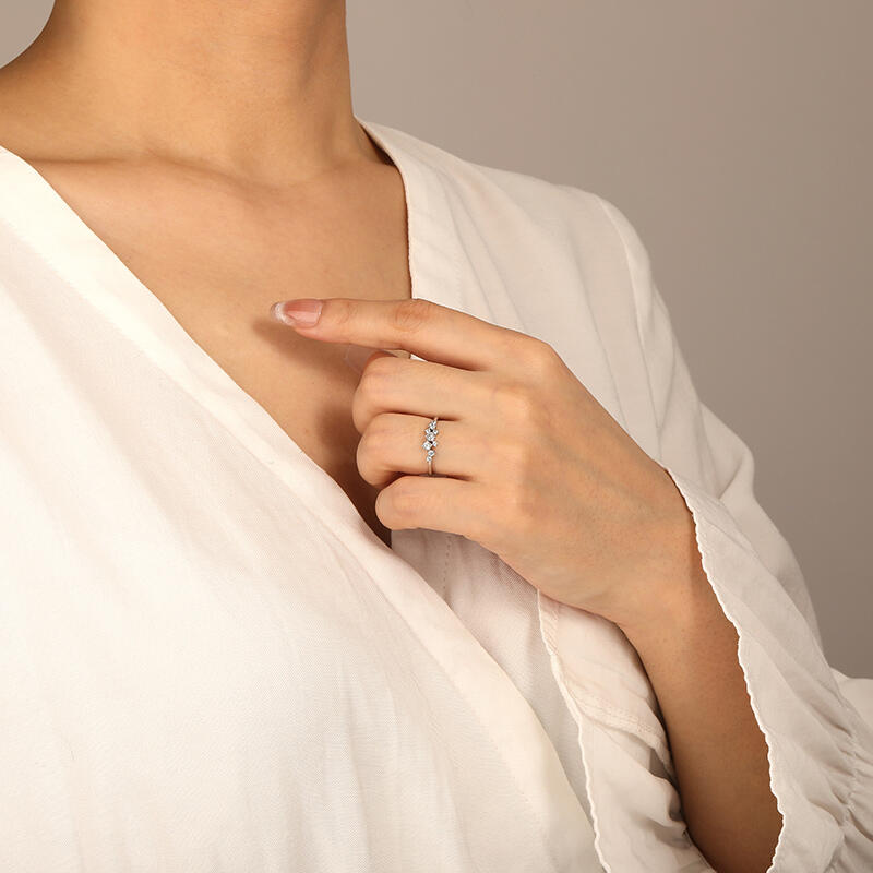 "Forever" Stackable Cluster Dainty Ring