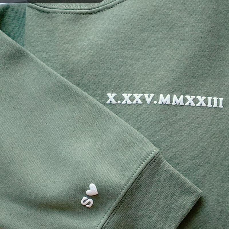 Felpa personalizzata con data 3D Regalo caldo per l'anniversario