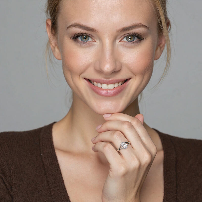 "The Bright Star" Oval Cut Solitaire Engagement Ring