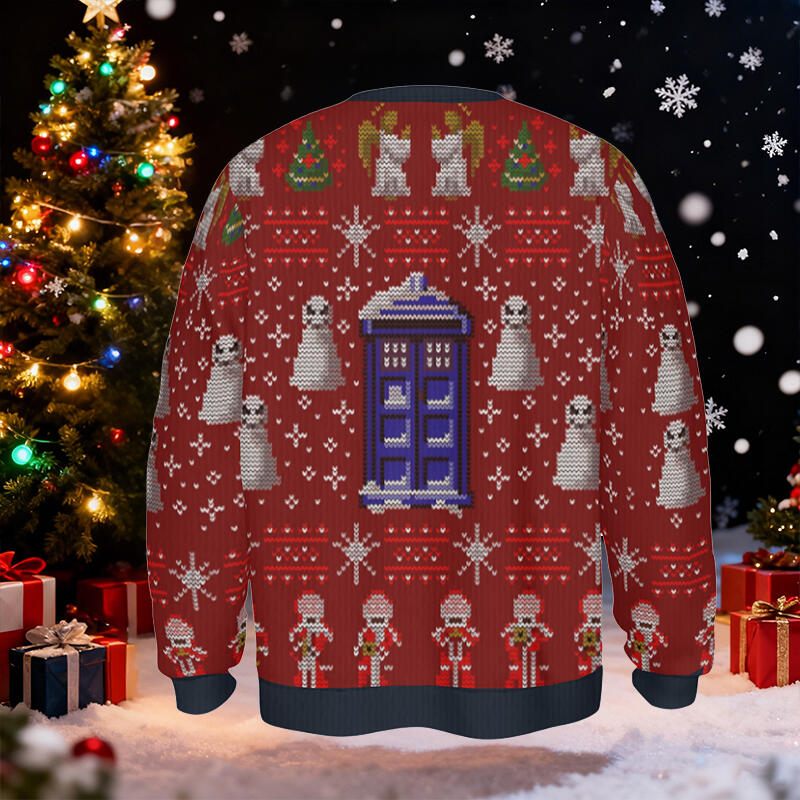 Personalized Ugly Sweater Unisex Custom Messages Snowman Festive Style Design Christmas Gift for Friends