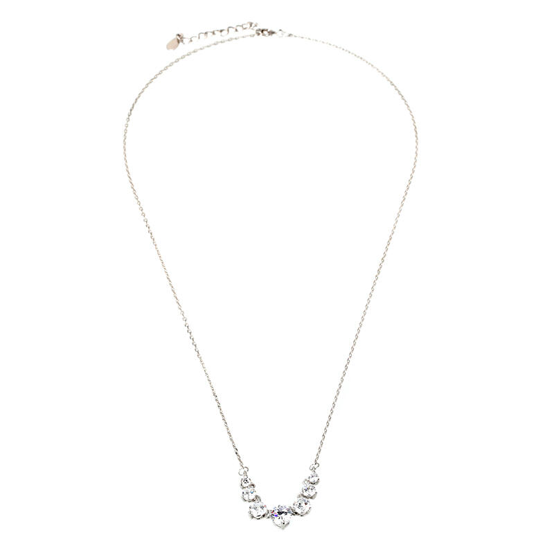 Jeulia Collar Clásico Colgante De Talla Redonda En Plta De Ley