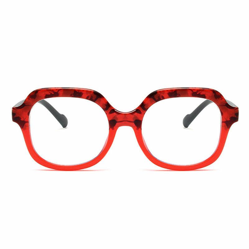 Gemma Geometric Red Glasses