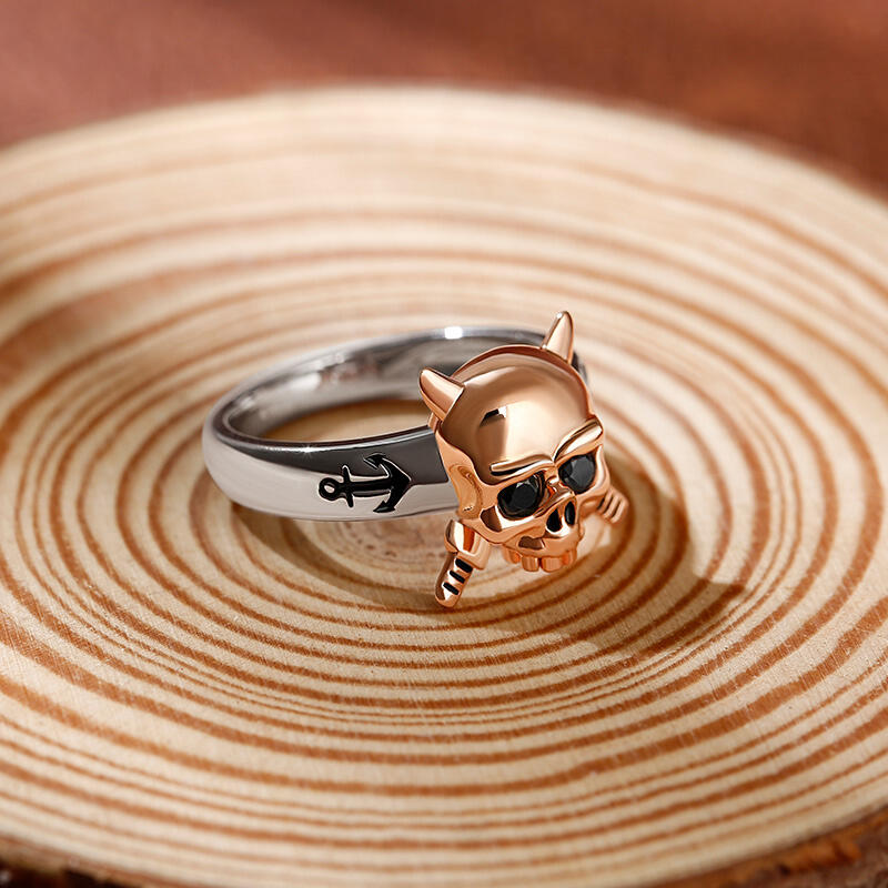 Jeulia "Immortal Spirit" Skull Knight Sterling Silver Ring