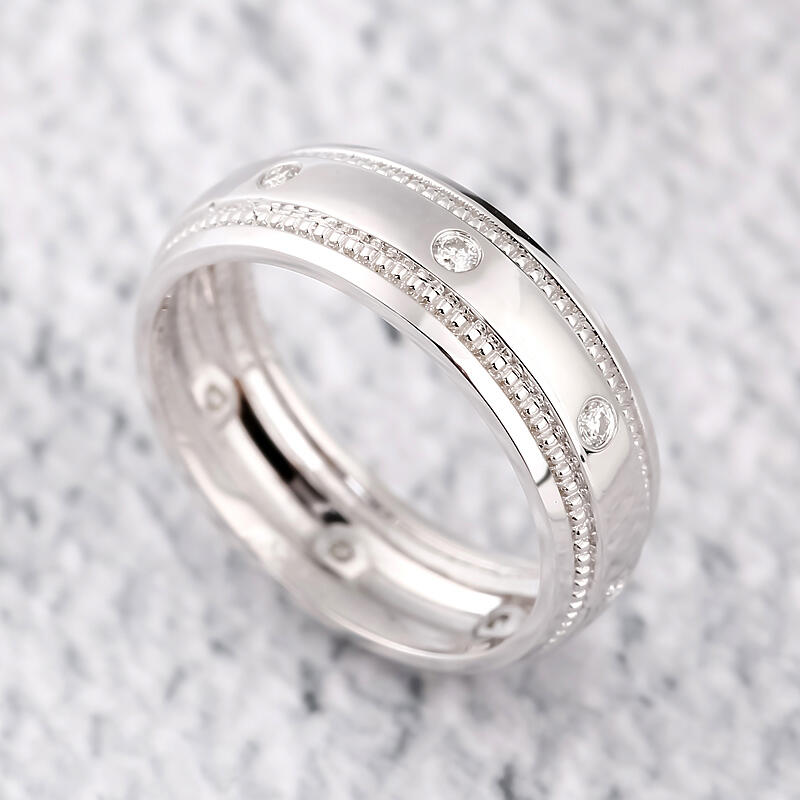 Jeulia Anillo 10K/14K/18K Oro Para Hombre En Oro