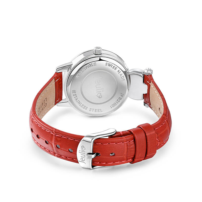 Jeulia Orologio da donna con foto personalizzata e palloncino a forma di cuore con quadrante in madreperla