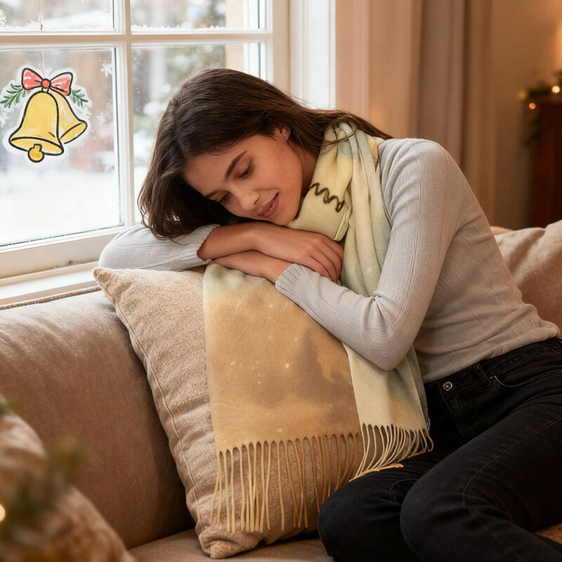 Individuell gestaltete Schals mit Namen Familienerinnerungen Gedenkgeschenke für Familienmitglieder