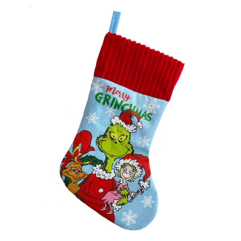 Personalisierte grüne Monster-Weihnachtsstrümpfe individuell mit Namen bestickt lustige Geschenke für die Familie