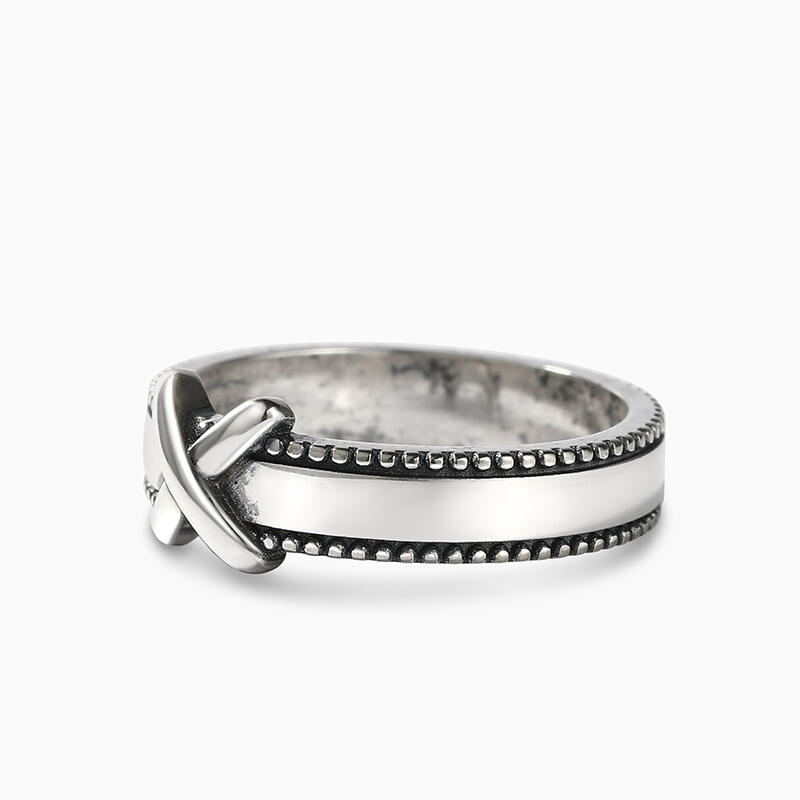 Jeulia "X mystérieux" Bague Motif de Nœud Argent Sterling